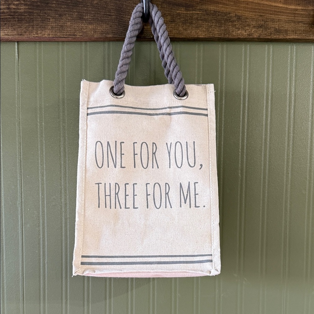 Canvas Wine Tote Bag with Rope Handles